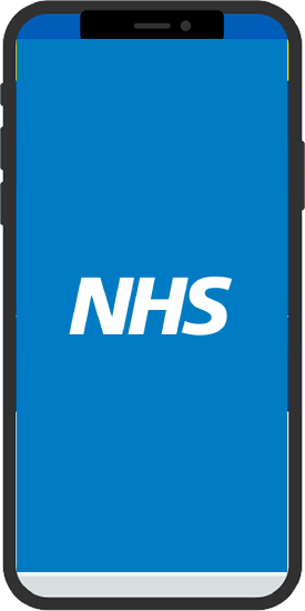 Phone with NHS logo